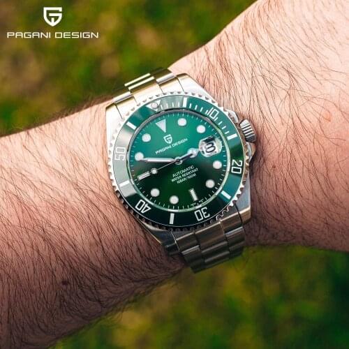 PAGANI DESIGN Automatic mens watches diving 100M men mechanical wristwatches Japan NH35A top luxury brand sapphire watch 2020