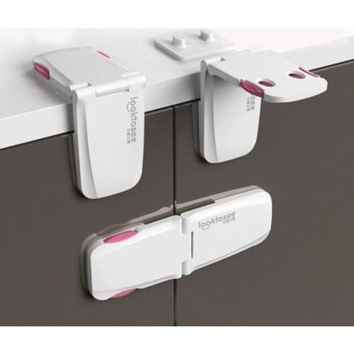 Baby Cabinet Lock Children Safety Protection Kids Safety Latches Drawers Cupboards Childproof Product plastic latch