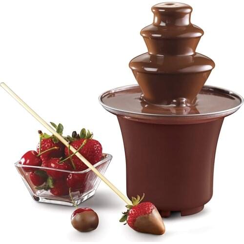 Family Party Childrens Electric Three Layer Chocolate Fountain FOR Mini Electric Chocolate Melting Tower With External Heating