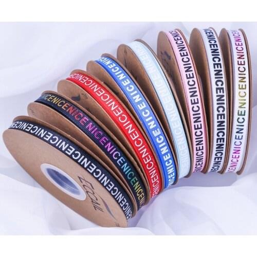10 yards English letter belt NICE webbing fashion clothing webbing clothes shoes hats DIY decoration belt thread printing ribbon