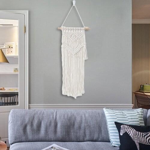 Macrame Wall ing Tapestry Bohemian Jacquard Window Fringe Garland Art