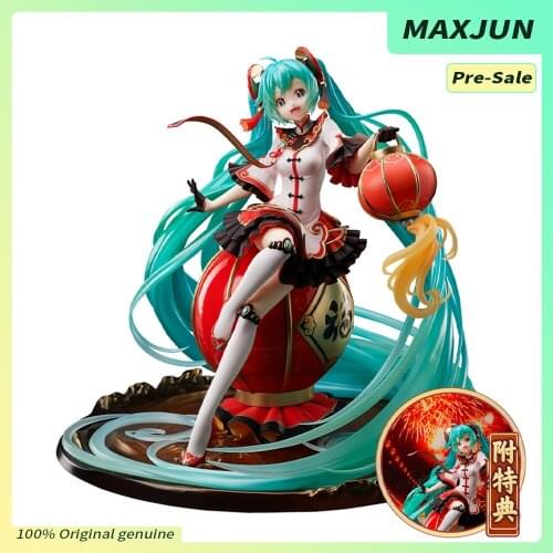 MAXJUN Pre-sale VOCALOID Genuine Anime Miku Figure 2021 Spring Festival 24.5cm PVC Action Figure Collection Model Doll Toys