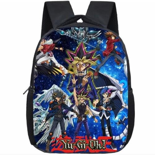 Cute Yu-Gi-Oh! Bags Kindergarten Kids Backpack Beautiful Anime Printing Pattern Preschool Bookbag Children Back to School Gift