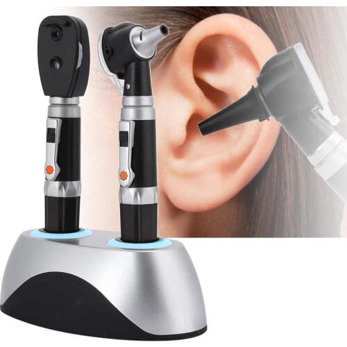 Otoscopio Diagnostic Kit Home Medical Fiber Optic Ophthalmoscope Otoscope Ear Eye Care Endoscope Ear Cleaner for Adult Kid