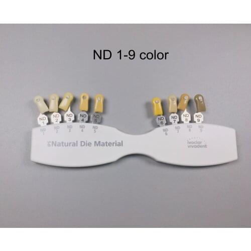 Dental IPS Natural Die Material Shade Guide Ivoclar Vivadent ND 1-9 Abutment