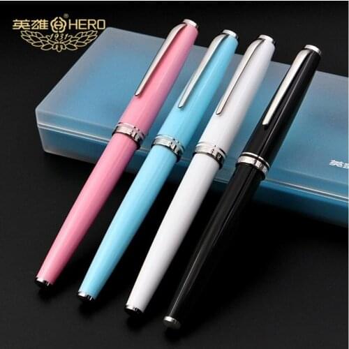Free Shipping Original Hero Brand Business Executive Fast Writing Metal Ink Fountain Pen Good Quality Writing Pen