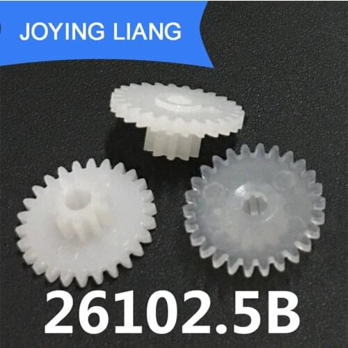 26102.5B 0.5M Pinion 14mm Diameter 26 Teeth + 10 Teeth 2.5mm Shaft Hole 2-layer Gears Toy DIY Accessory