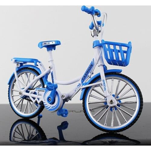 Crazy Magic Finger Bike Alloy Bicycle Model 1:10 Simulation Bicycle Bend Road Mini Racing Toys Adult Collection Home furnishing