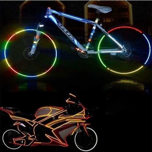Car reflective stickers Motorcycle bike reflective stickers Night reflective warning stickers Length 8 meters width 1cm