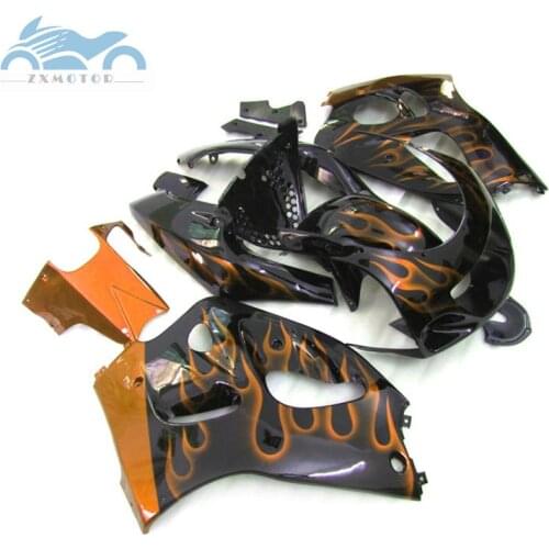 High quality custom fairings kit for SUZUKI GSXR750 GSXR600 1996 1998 2000 SRAD fairing kits gsxr 600 96 99 00 orange flames