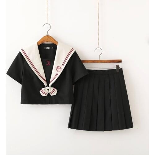 Japanese School Uniform Skirt Sailor Outfit Costumes Jk Uniform Suit Girls Pleated Skirt Anime Cosplay Schoolgirl Uniform Tops