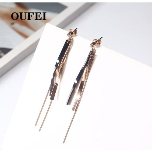 OUFEI Stainless steel 2019 new long paragraph pendant earrings female fashion pendant female models bohemian wholesale