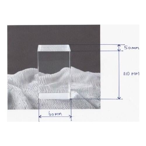 1pcs Blank 110mm*50mm*60mm and 1pcs 110mm*50mm*90mm Crystal K9 Crystal for 3d Laser Engraved or Sandblasting Art