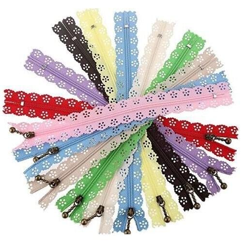 1000PCS/Lot Fashion 20cm 25cm 30cm lace nylon finish zipper for sewing wedding dress etc