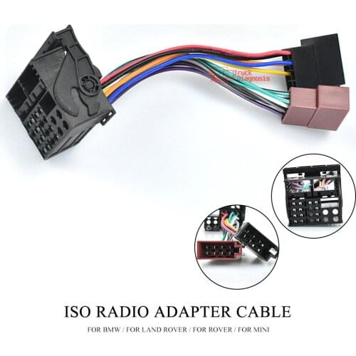 12-104 ISO Radio Adapter forBMW for LAND ROVER for ROVER for MINI Wiring Harness Connector Lead Loom Cable Plug