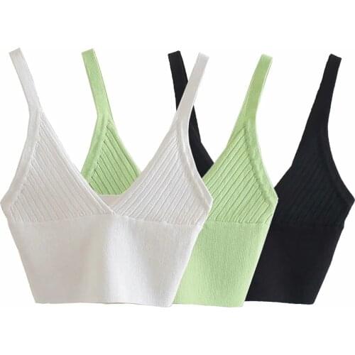 2021 women versatile Sling Tops Sexy sleeveless Slim v neck Camisole Club backless Short Tank top Lady Navel exposed Mini vest