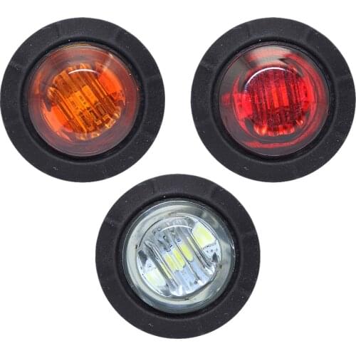 4Pcs Car External Lights 12V Auto Truck Trailer Wagons Bus Side Marker Light Emergency Indicator Lamp White Amber Red