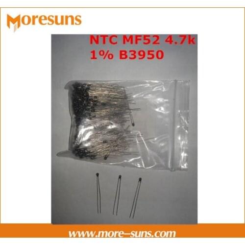 Fast Free shiping 100pcs/lot NTC sensor NTC MF52 4.7k 1% B3950 NTC thermistor