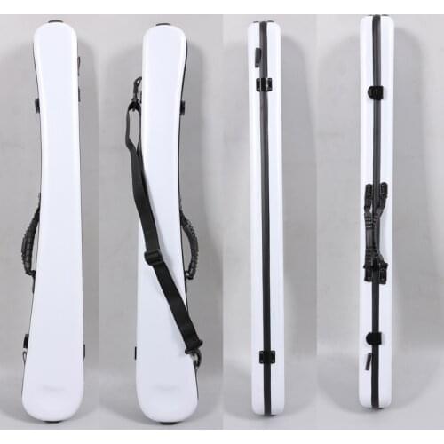 White Double Bass Bow Case Carbon Fiber Bass Bow Box 2 Pcs Bow Bag White Color