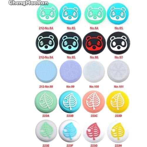 ChengHaoRan 4pcs Analog Thumb Sticks Grips Caps for Nintend Switch Lite NS Joy-Con Controller Animal Crossing Joystick Cover