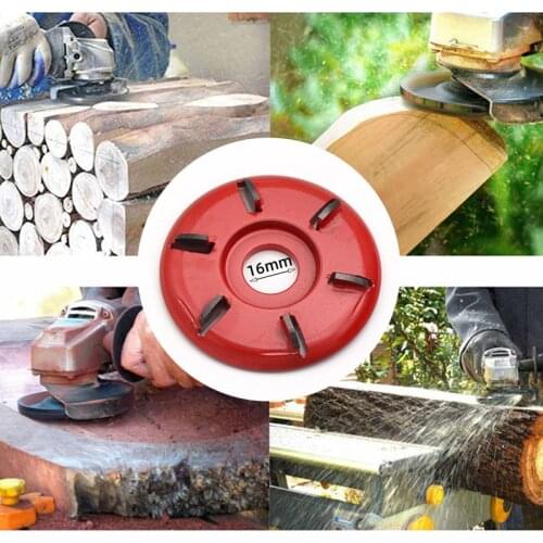 6 Teeth Wood Carving Cutter Disc Power Milling Cutting Tools Attachment For 16mm Aperture angle Grinder