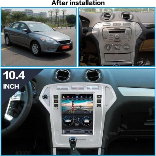 For Ford Fusion Mondeo 2007-2010 Tesla Style Android 9.0 Car GPS Navigation Stereo Head Unit Multimedia Player Auto Radio