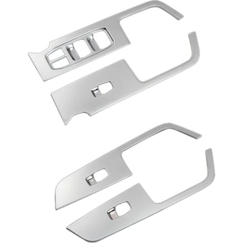 For Hyundai Ix25 Creta Chrome Inner Door Armrest Window Switch Cover Decoration Control Panel Auto Accessories 2015-2019