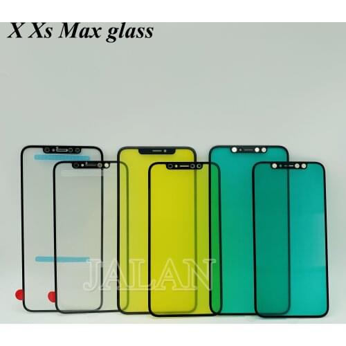 JALAN 5pcs Front glass for X XS 11 Pro MAX cracked display lcd ttouch screen display replacement repair outer glass refurbish