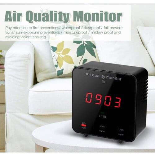 KF-906B Air Quality Detector Formaldehyde HCHO Detector Carbon Dioxide CO2 Detector TVOC Detector Portable Air Quality Monitor