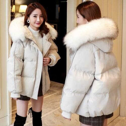 KMETRAM Winter Jacket Women Faux Fur Collar Fashion Parka Women Coat Female Korean Oversized Jackets Manteau Femme LI-6019