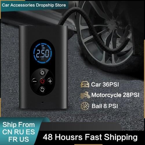 M8 Car Air Compressor Wireless Rechargeable Air Pump Tire Inflator LCD Digital Display Car Bicycle Tire Balls Air Pump Tool