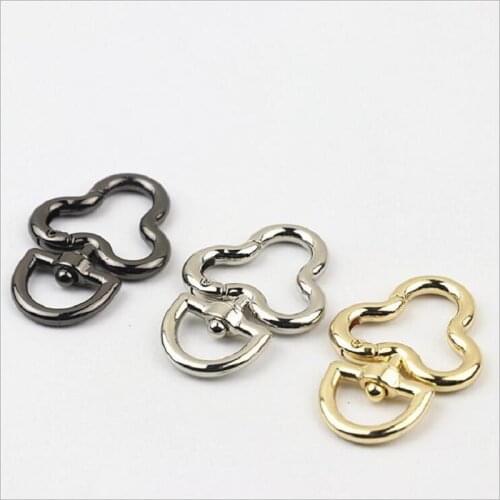 10pcs/lot handbag metal accessories 1.4 cm inner diameter mushroom cloud spring ring shoulder strap chain link buckle