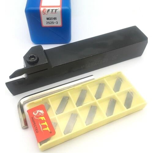 MGEHR2525-3 1PCS+ 10PCS MGMN300-T FT1125 carbide insert for CNC Lathe Turnning cutter holder turning tools holder