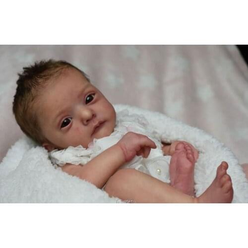 Reborn Doll Kit With Certificate 19inches Doll Kit Ana DIY Fresh Color Soft Touch Reborn Doll Kit Unpainted Parts