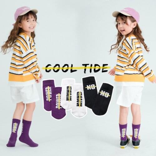 3 Pair/lot Kids socks cotton made Girls Boys Mid Socks fashion pattern for Spring and Autumn Student Socks Breathable