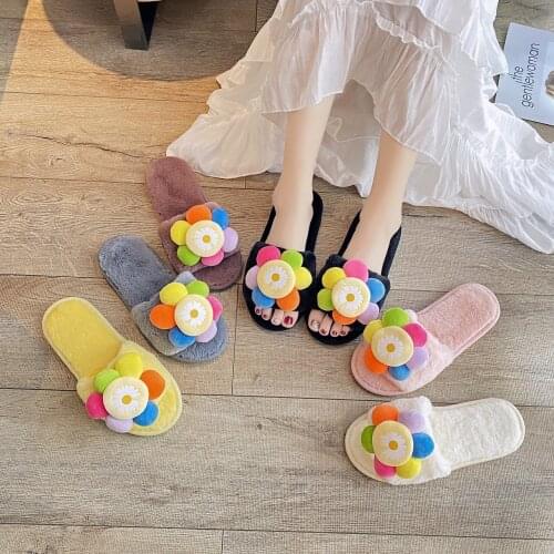 New Lovely Sunflower Daisy Soft Anti Slip Home Warm Thick Wool Womens Cotton Tow