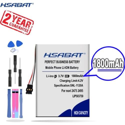 New Arrival [ HSABAT ] 1800mAh Replacement Battery for Garmin nuvi 2475 2495 2545 2515 2565 2555 2595 GPS