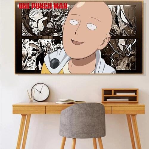 One Punch Man Anime Poster Manga Anime Fabric Canvas Art Prints,20 x 28 Inches,No Frame