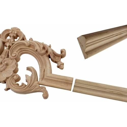 RUNBAZEF The New Listing Wood Carving Angle Flower European Style Lattice Background Wall Applique Home Decoration Accessories