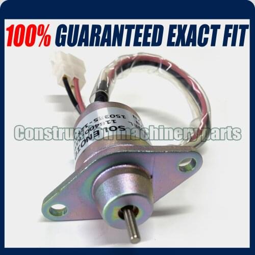 Stop Start Shut Off Solenoid 3 wires for KUBOTA 05 seires OE: 118400-61950