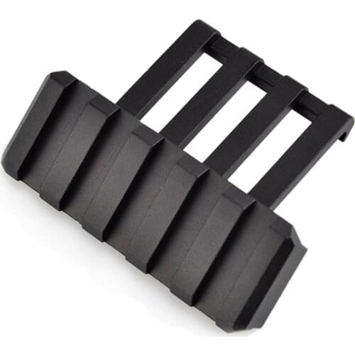 Tactical 5 Slots Side Rail 45 Degree Angle Offset 20mm Picatinny Rail Mount Weaver Laser Sight Flashlight Low Profile Adapter