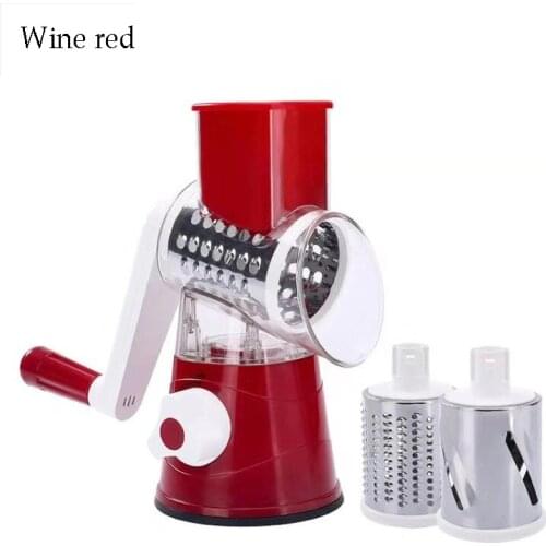 Potato Carrot Grater Slicer Vegetable Cutter Round Mandoline Grinder Stainless Steel Multifunction Chopper Blades Kitchen Tool