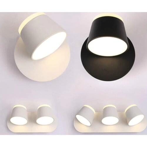 Indoor Wall Light 360 Degrees Adjustable LED Wall Lamp Aisle Wall Sconce Living Room Hotel Room Bedroom Lights ZM1023