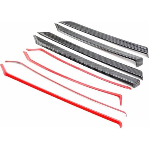 8PCS Car DIY Carbon Fiber Car Door Inner Protective Trim Decoration for Honda Civic 10th 2016 2017 Auto Car Accesories Interior
