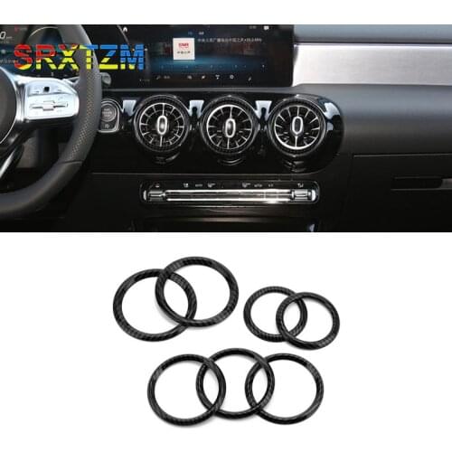 Ac Outlet Ring Decoration Air Conditioning Vents Trim Stickers Cover For Mercedes Benz W177 V177 A180 A200 W247 B180 B200