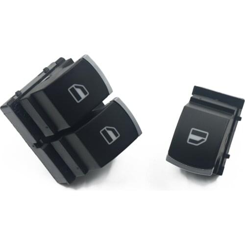 Factory sale! Chrome Mater & Single Window Control Switch For VW Golf 5 6 Touran Passat CC Touran Tiguan 5K3959857 & 5ND959855