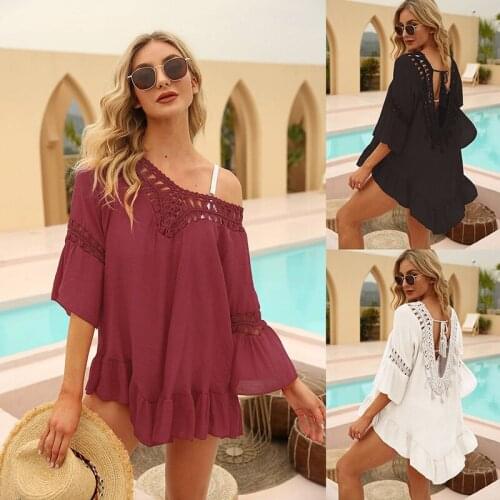Swimsuit Cover Ups for Swimwear Women 2021 Tassel Beach Dress Tunic Summer Beachwear Holiday Crochet Coverups Black Kimono