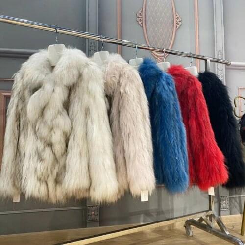 OFTBUY 2020 New Brand Real Fur Coat Winter Jacket Women Natural Raccoon Fur Knitted Outerwear Thick Warm New Fashion Streetwear