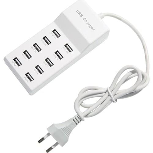 10 Ports USB Fast Charging Station Power Adapter Phone Tablet Camera Charger Hub 2020