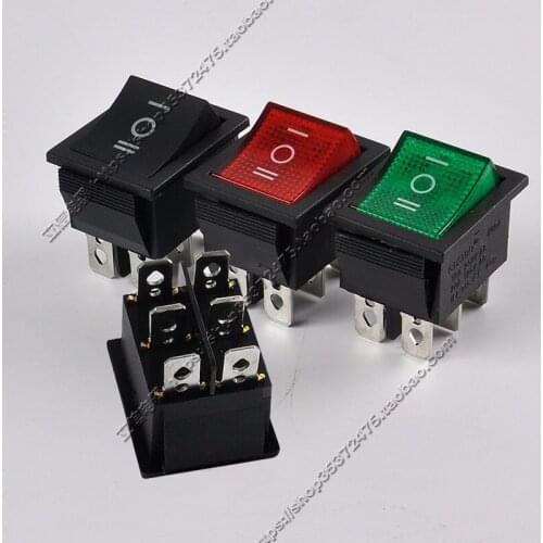 12pcs Rocker switch KCD4-203/KCD4-203N 250V 16A 6P 3 gear ON-OFF-ON power switch motor positive reversing switch